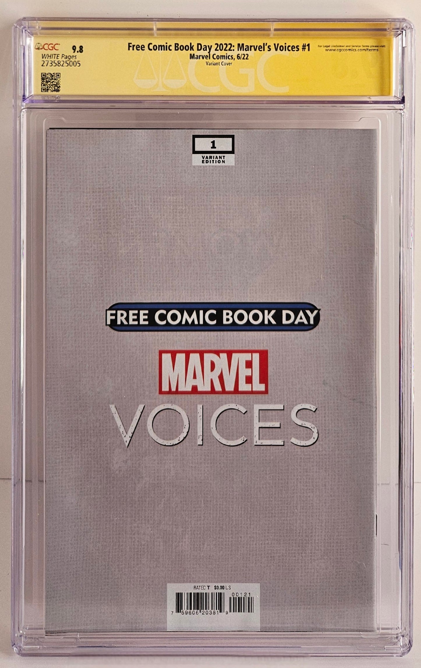 CGC SS 9.8 Free Comic Book Day 2022: Marvel Voices #1