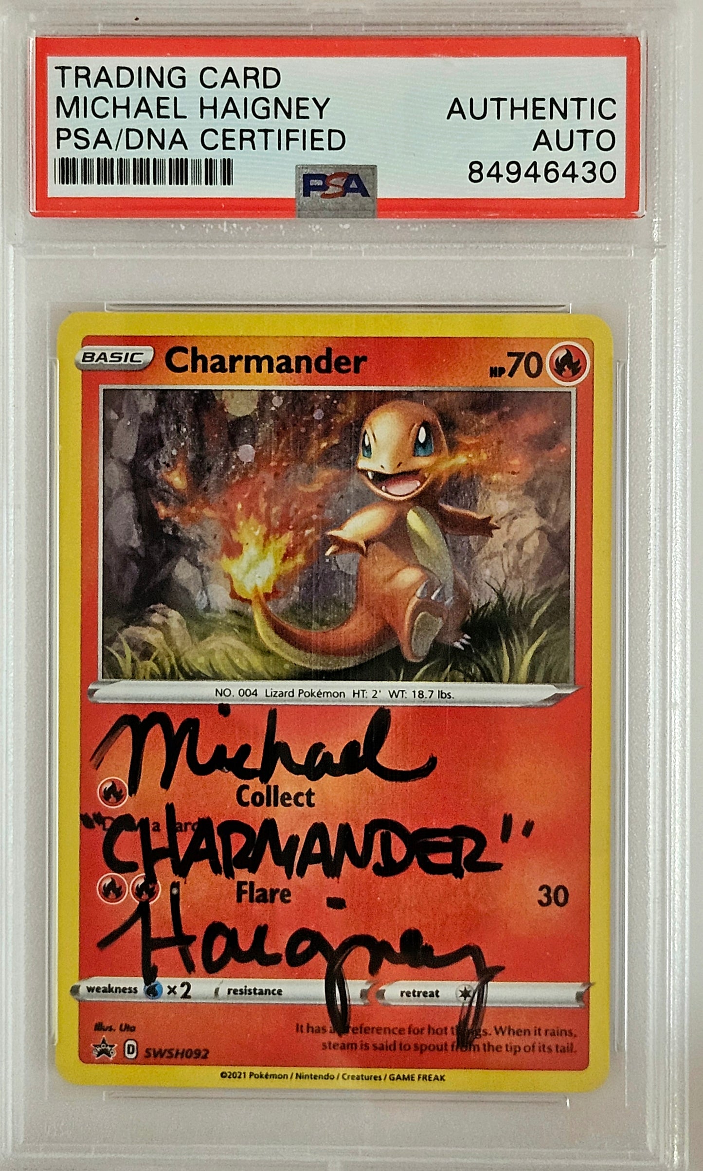 PSA Authentic Autograph - Michael Haigney _Chamander