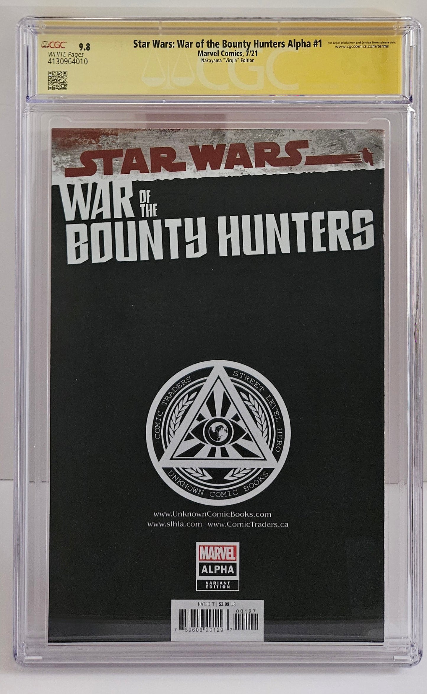 CGC SS 9.8 Star Wars: War of the Bounty Hunters Alpha #1 - Nakayama