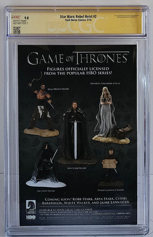 CGC SS 9.8 Star Wars: Rebel Heist #2 Hughes