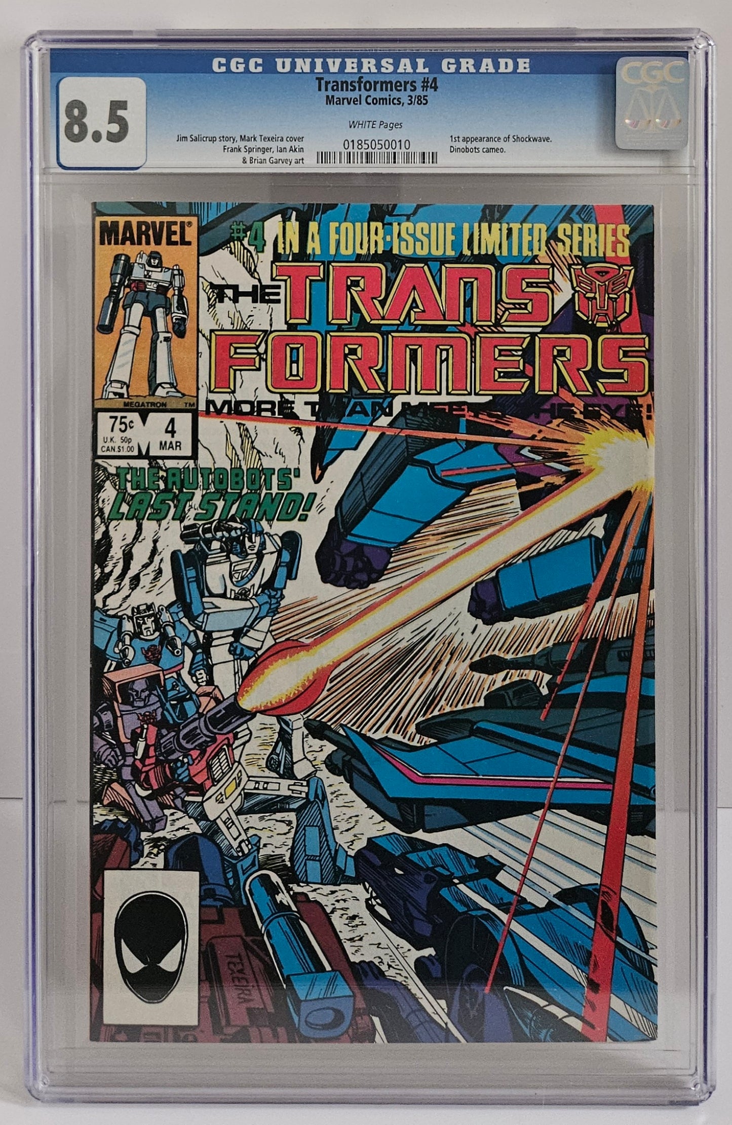 CGC 8.5 Transformers #4