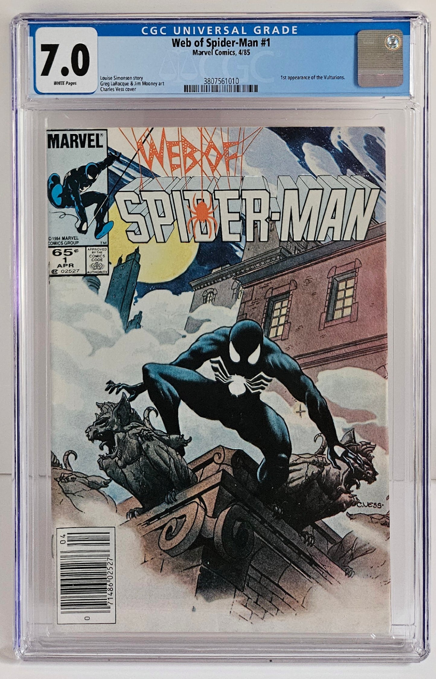 CGC 7.0 Web of Spider-Man #1