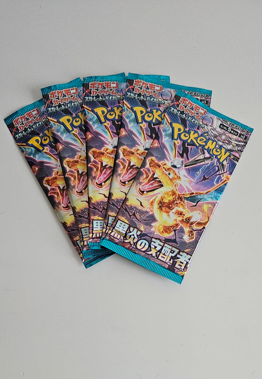 LOT of 5 Pokemon Scarlet & Violet - Ruler of The Black Booster Pack - Japanese